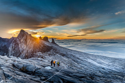 Scenic view of landscape against sky during sunset