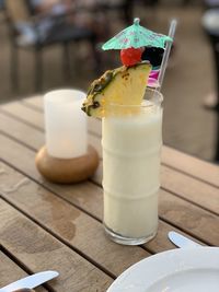 Close-up of drink on table