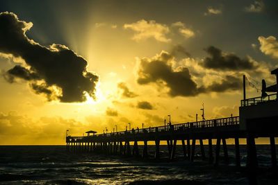 Scenic view of sunset over sea