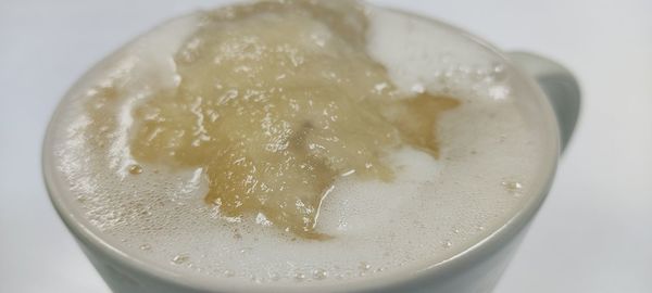 High angle view of coffee on table
