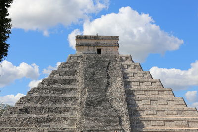 Low angle view of old ruins against sky