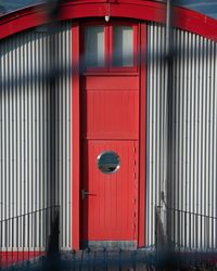 Full frame shot of closed door of building