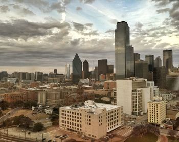 Modern cityscape against sky