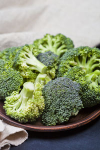 Close-up of broccoli in plate