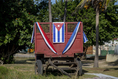A Cuban flag in