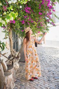 Tourist woman in old town