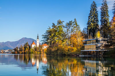 Scenic view of lake bled, slovenia