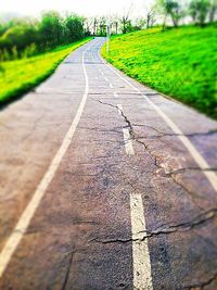 Surface level of empty road