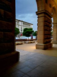 View of historical building against cloudy sky