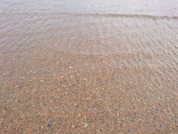 Close-up of sand on beach