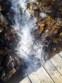 Close-up high angle view of water