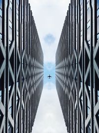 Low angle view of modern building against sky