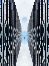 Low angle view of modern building against sky