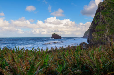 Scenic view of sea against sky