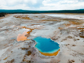 Upper geyser basin of yellowstone national park, wyoming