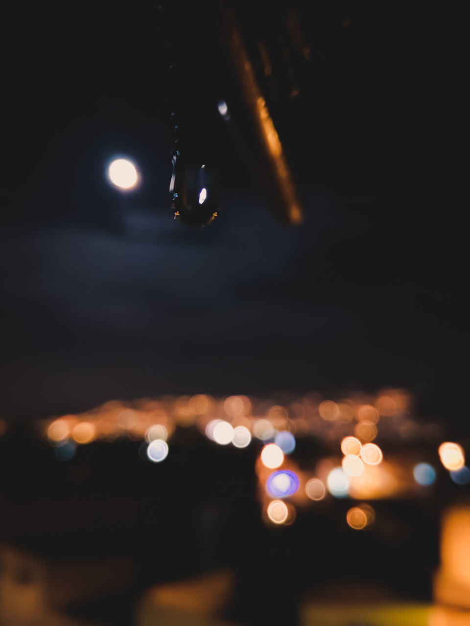 illuminated, night, no people, dark, lighting equipment, defocused, low angle view, close-up, indoors, sky, light effect