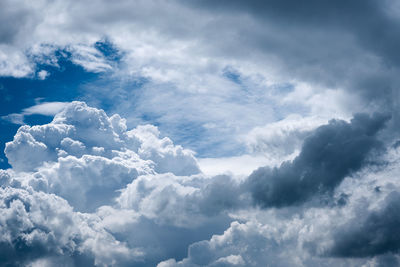 Low angle view of clouds in sky