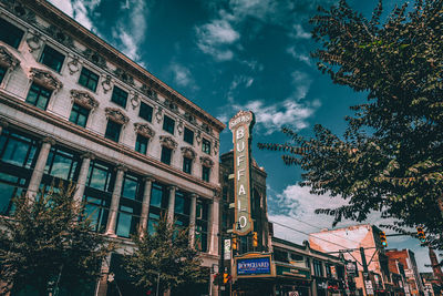Low angle view of building against sky