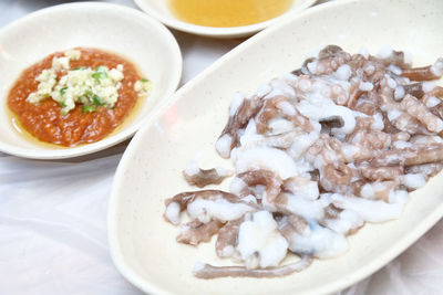 Close-up of food in bowl on table