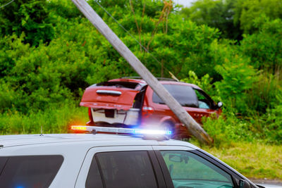 View of car on road