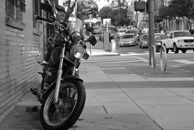 Bicycle on sidewalk