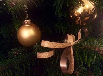 Close-up of illuminated christmas lights