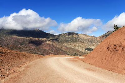 Scenic view of arid landscape against sky