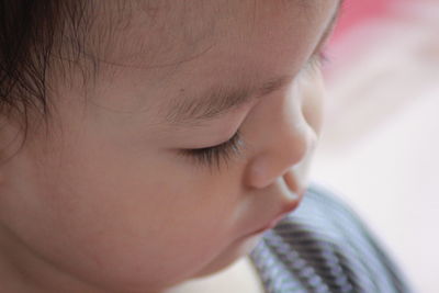 Close-up portrait of cute baby