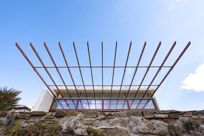 Low angle view of building against clear sky