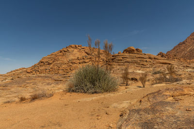 View of the rock formations in the spitzkoppe nature reserve, namibia