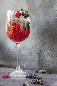 Close-up of drink in glass