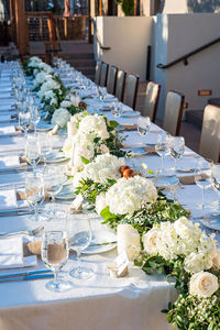 Flowers on table