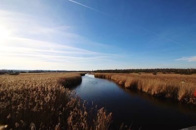 Scenic view of river against sky