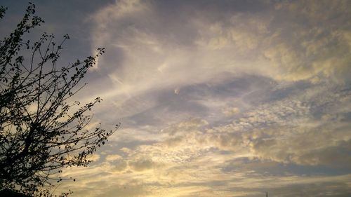 Low angle view of cloudy sky