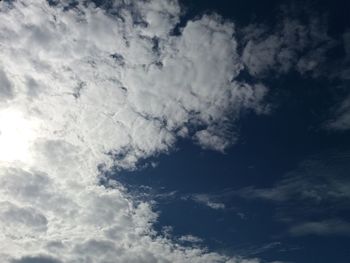 Low angle view of clouds in sky