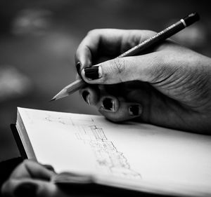 Close-up of cropped hand