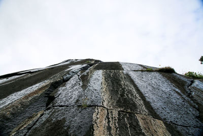 Low angle view of roof against sky