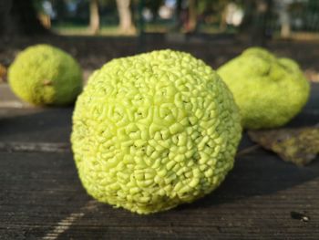 Close-up of fruits on table