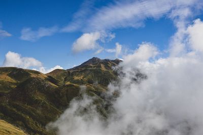 Panoramic view of mountain against sky