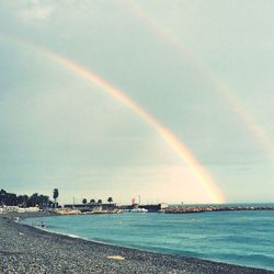 Rainbow over sea