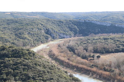 High angle view of landscape against sky