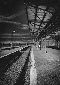 View of railroad station platform