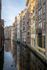 Reflection of buildings in canal