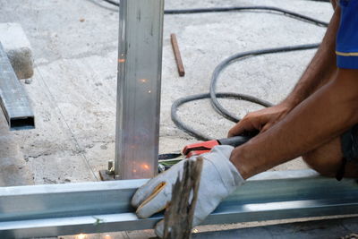 Man working at construction site