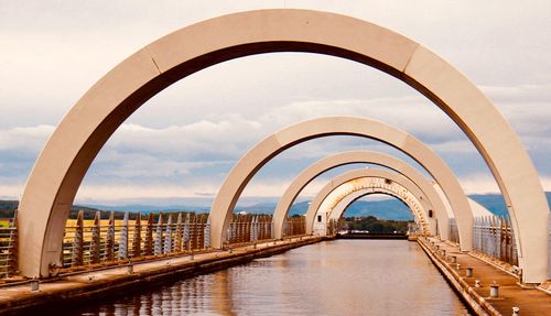 Bridge over water against sky