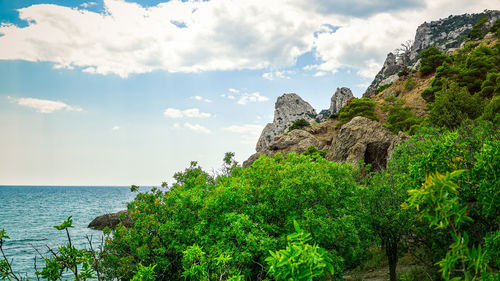 King's beach rocks, new world, crimea, russia