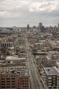 High angle view of cityscape