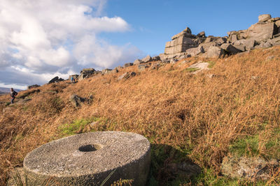 View of stone wall against sky