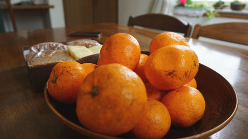 Orange on the table 