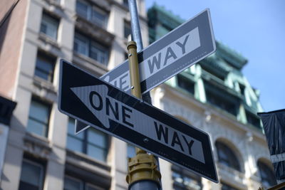 Low angle view of road sign